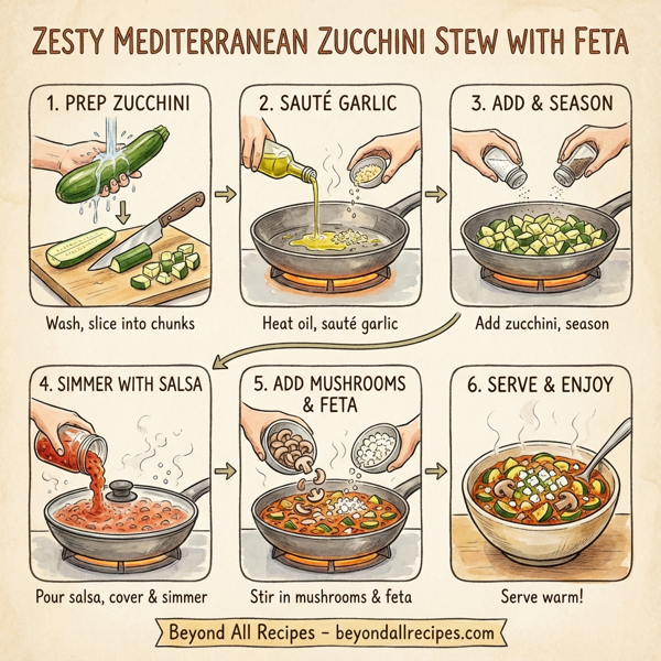 Zesty Mediterranean Zucchini Stew with Feta instructions