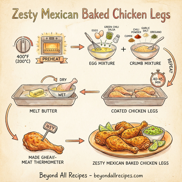 Zesty Mexican Baked Chicken Legs instructions