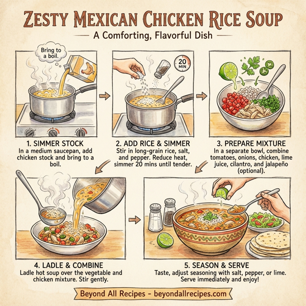 Zesty Mexican Chicken Rice Soup instructions