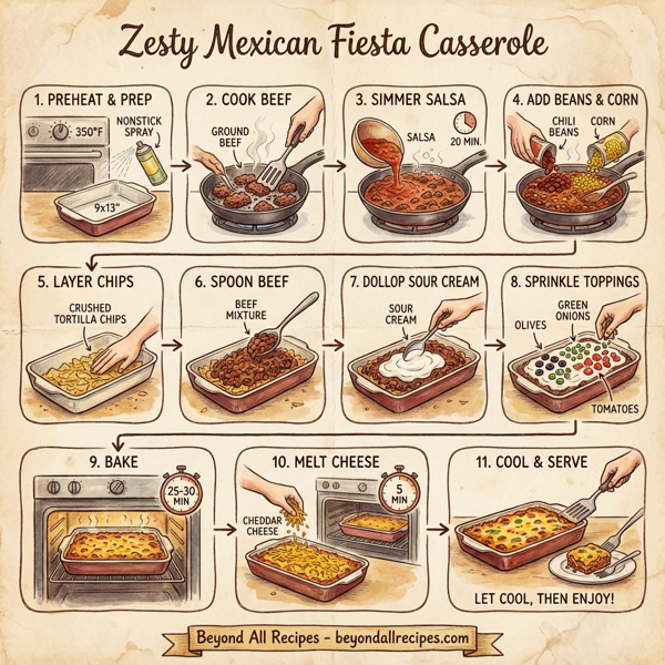 Zesty Mexican Fiesta Casserole instructions
