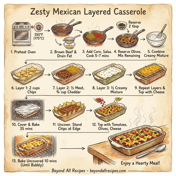 Zesty Mexican Layered Casserole instructions