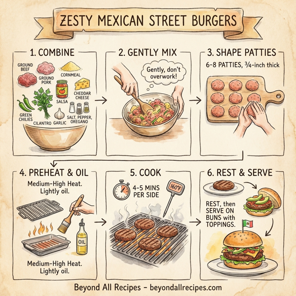 Zesty Mexican Street Burgers instructions