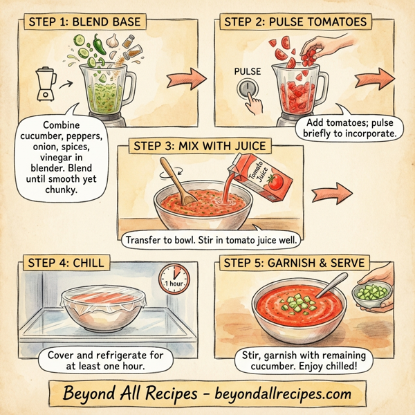 Zesty Mexican Style Gazpacho instructions