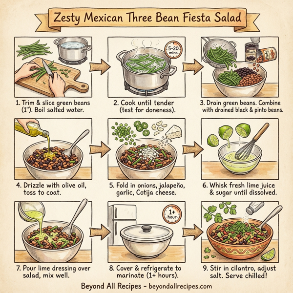 Zesty Mexican Three Bean Fiesta Salad instructions
