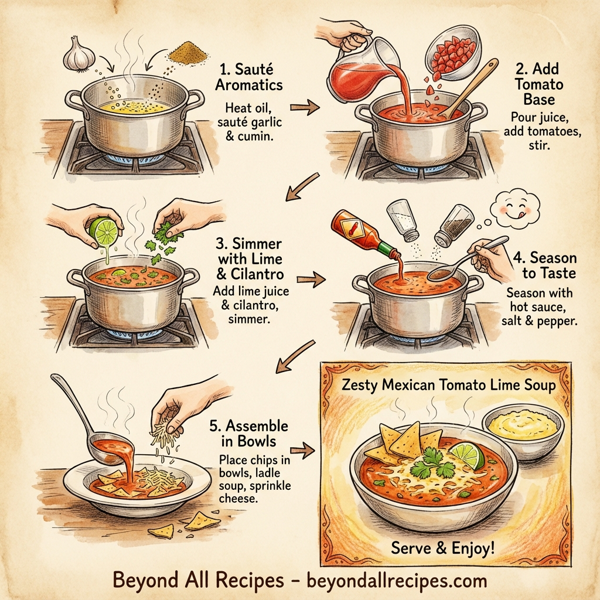 Zesty Mexican Tomato Lime Soup instructions