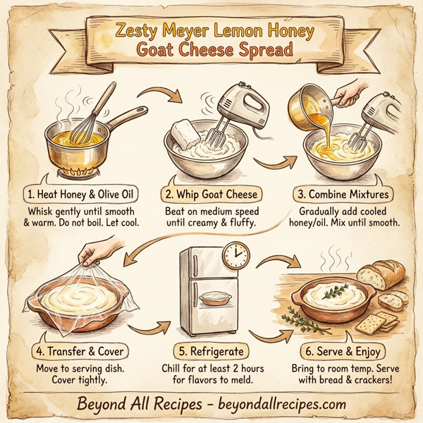 Zesty Meyer Lemon Honey Goat Cheese Spread instructions