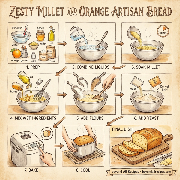 Zesty Millet and Orange Artisan Bread instructions
