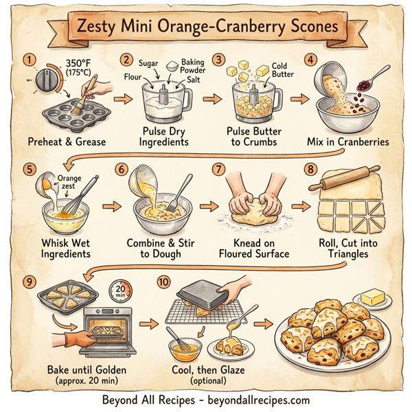 Zesty Mini Orange-Cranberry Scones instructions