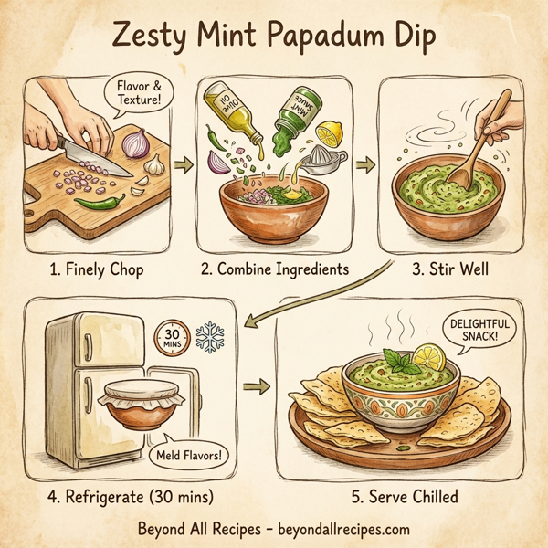 Zesty Mint Papadum Dip instructions