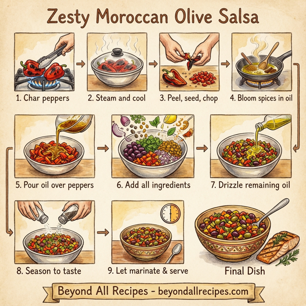 Zesty Moroccan Olive Salsa instructions