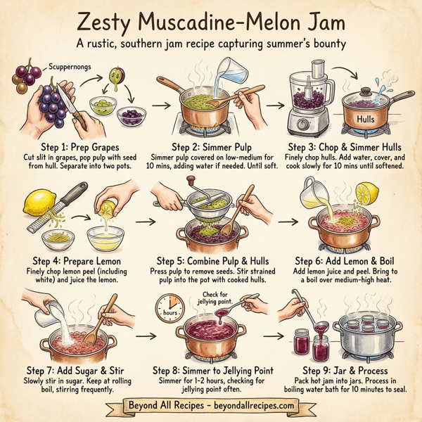 Zesty Muscadine-Melon Jam instructions