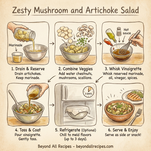 Zesty Mushroom and Artichoke Salad instructions
