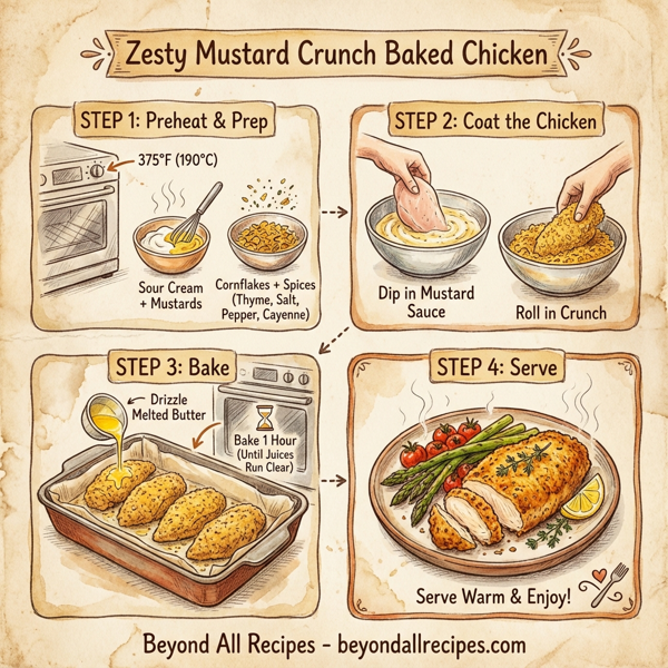 Zesty Mustard Crunch Baked Chicken instructions