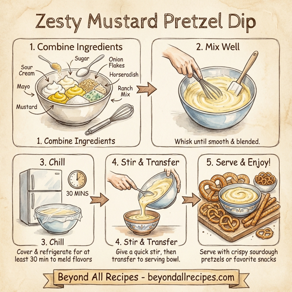 Zesty Mustard Pretzel Dip instructions
