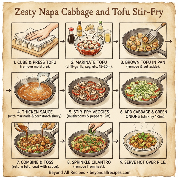 Zesty Napa Cabbage and Tofu Stir-Fry instructions