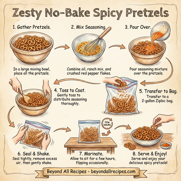 Zesty No-Bake Spicy Pretzels instructions