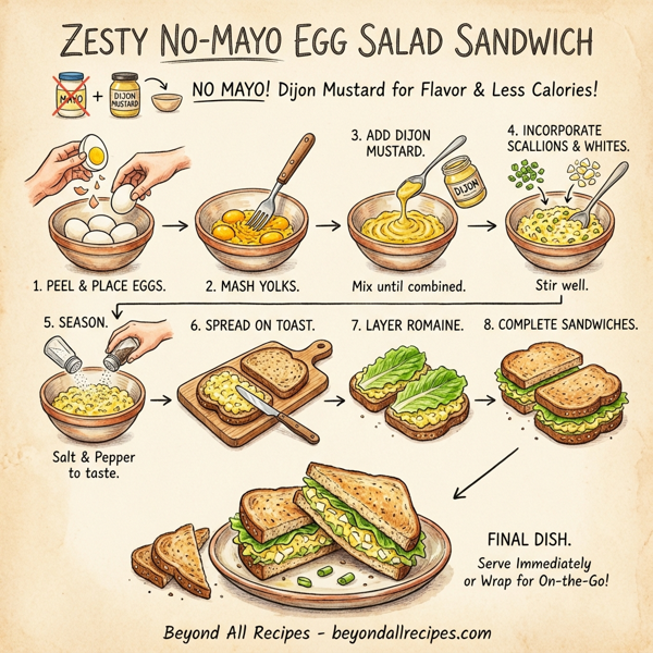 Zesty No-Mayo Egg Salad Sandwich instructions