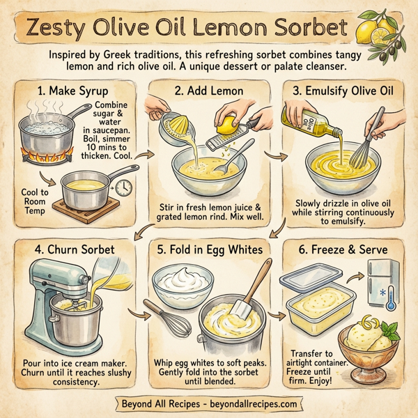 Zesty Olive Oil Lemon Sorbet instructions