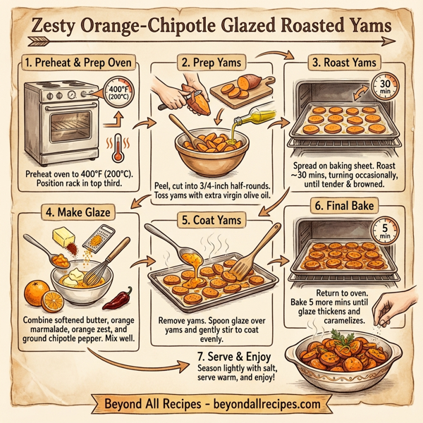 Zesty Orange-Chipotle Glazed Roasted Yams instructions