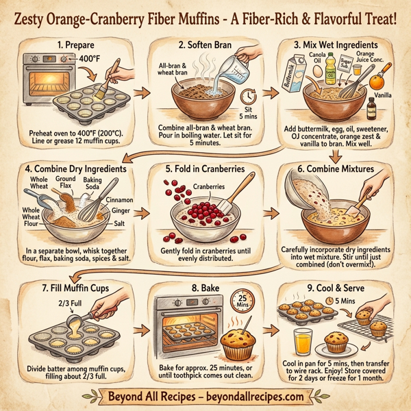 Zesty Orange-Cranberry Fiber Muffins instructions