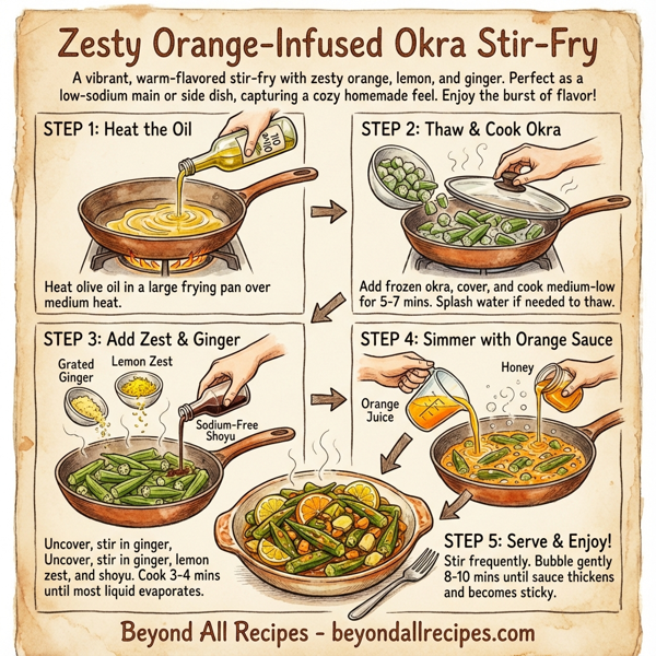 Zesty Orange-Infused Okra Stir-Fry instructions