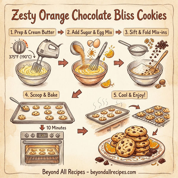 Zesty Orange Chocolate Bliss Cookies instructions