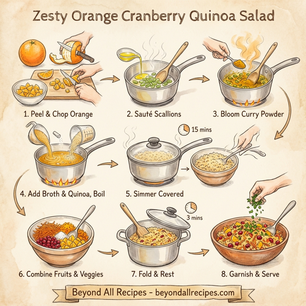 Zesty Orange Cranberry Quinoa Salad instructions