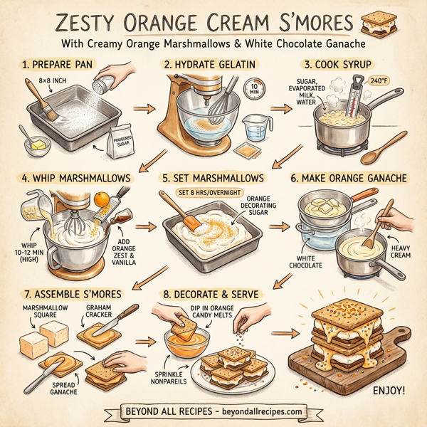 Zesty Orange Cream S'mores instructions