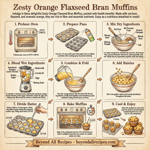 Zesty Orange Flaxseed Bran Muffins instructions