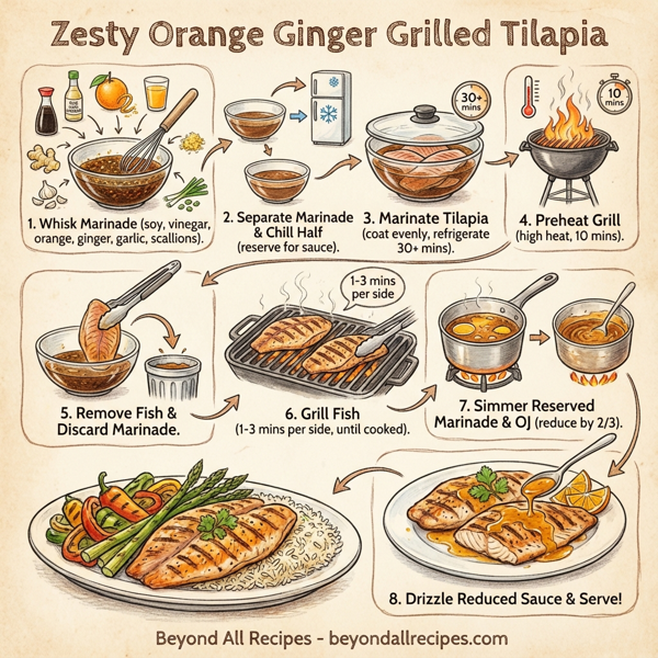 Zesty Orange Ginger Grilled Tilapia instructions