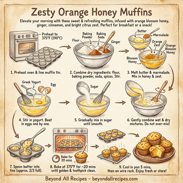 Zesty Orange Honey Muffins instructions