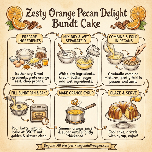 Zesty Orange Pecan Delight Bundt Cake instructions