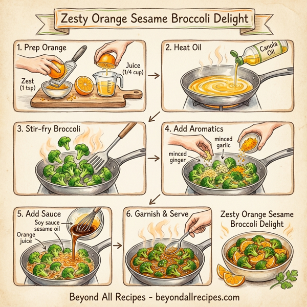 Zesty Orange Sesame Broccoli Delight instructions