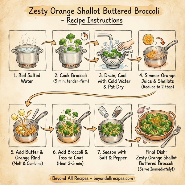 Zesty Orange Shallot Buttered Broccoli instructions