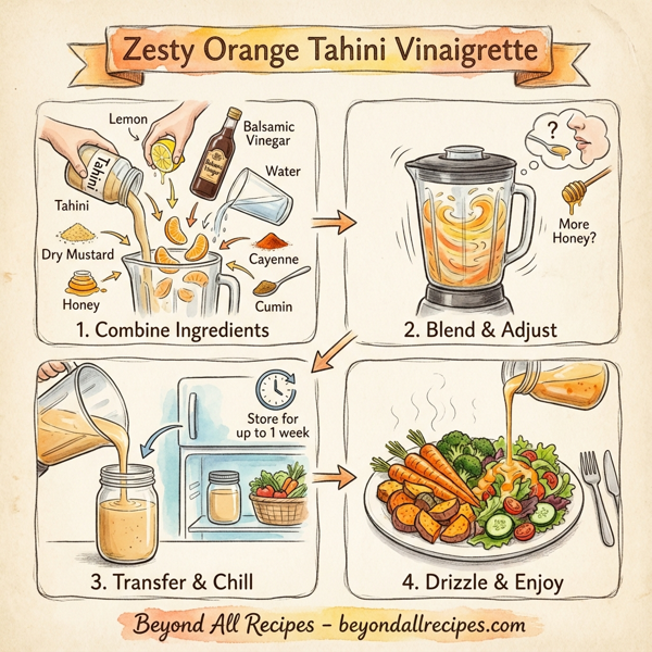 Zesty Orange Tahini Vinaigrette instructions
