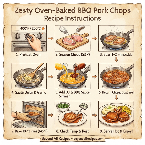 Zesty Oven-Baked BBQ Pork Chops instructions