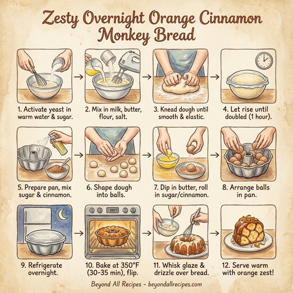 Zesty Overnight Orange Cinnamon Monkey Bread instructions