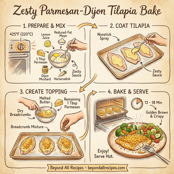 Zesty Parmesan-Dijon Tilapia Bake instructions