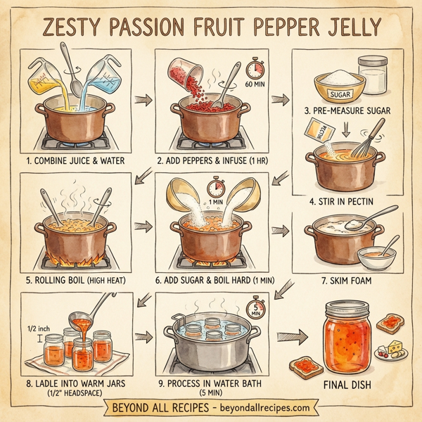 Zesty Passion Fruit Pepper Jelly instructions