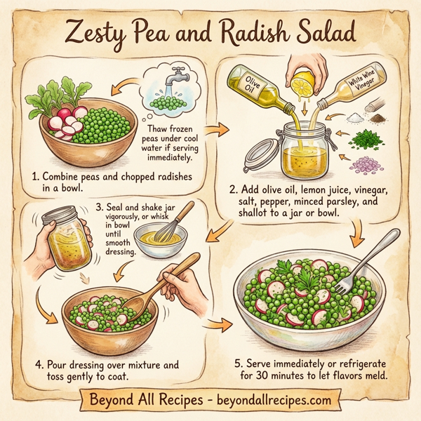 Zesty Pea and Radish Salad instructions