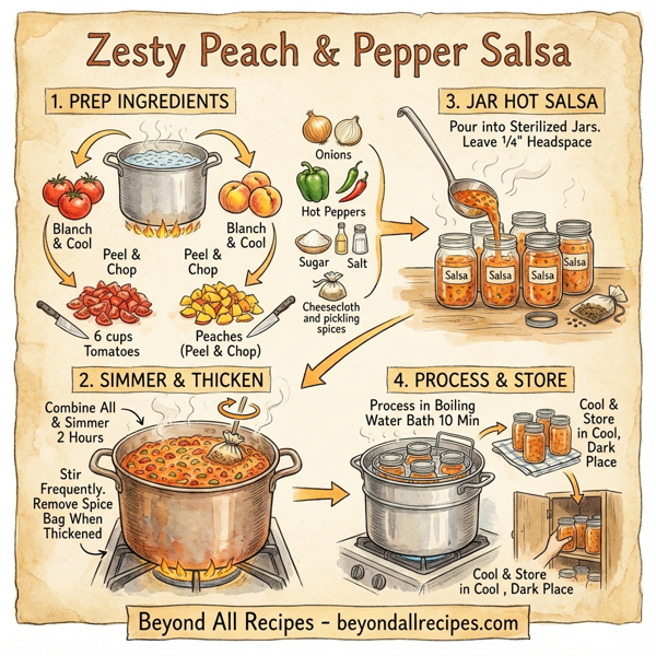 Zesty Peach & Pepper Salsa instructions