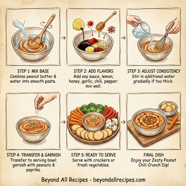 Zesty Peanut Chili Crunch Dip instructions