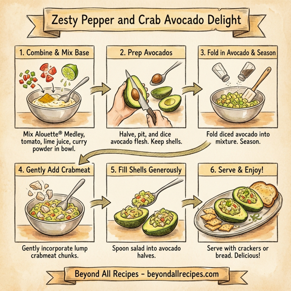 Zesty Pepper and Crab Avocado Delight instructions
