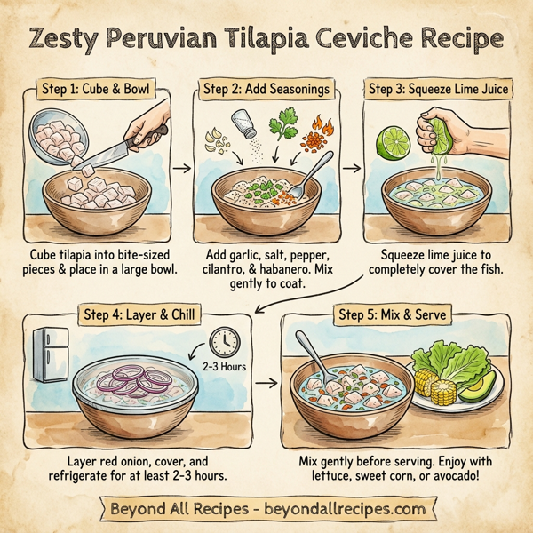 Zesty Peruvian Tilapia Ceviche instructions