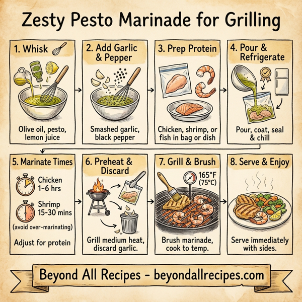 Zesty Pesto Marinade for Grilling instructions