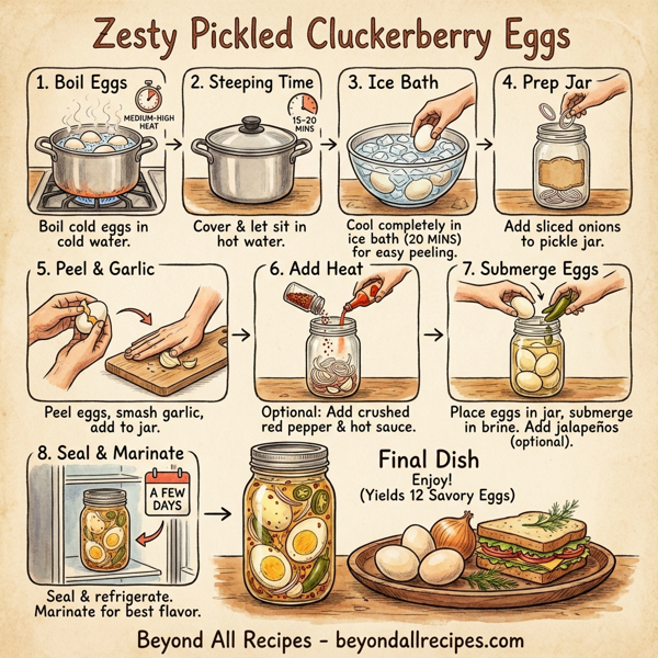 Zesty Pickled Cluckerberry Eggs instructions