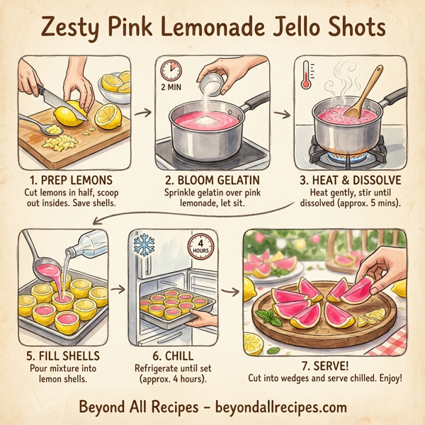 Zesty Pink Lemonade Jello Shots instructions