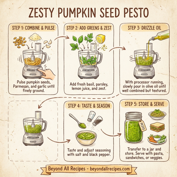 Zesty Pumpkin Seed Pesto instructions