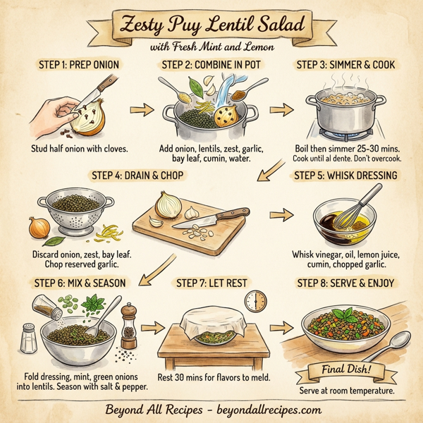 Zesty Puy Lentil Salad with Fresh Mint and Lemon instructions