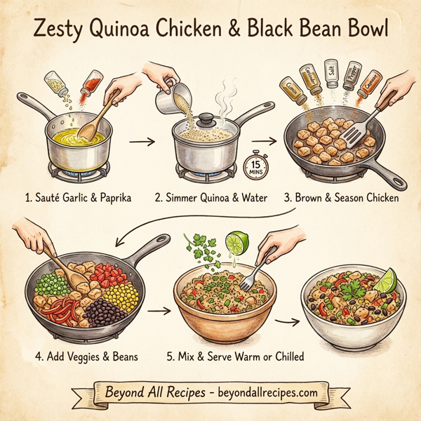 Zesty Quinoa Chicken & Black Bean Bowl instructions